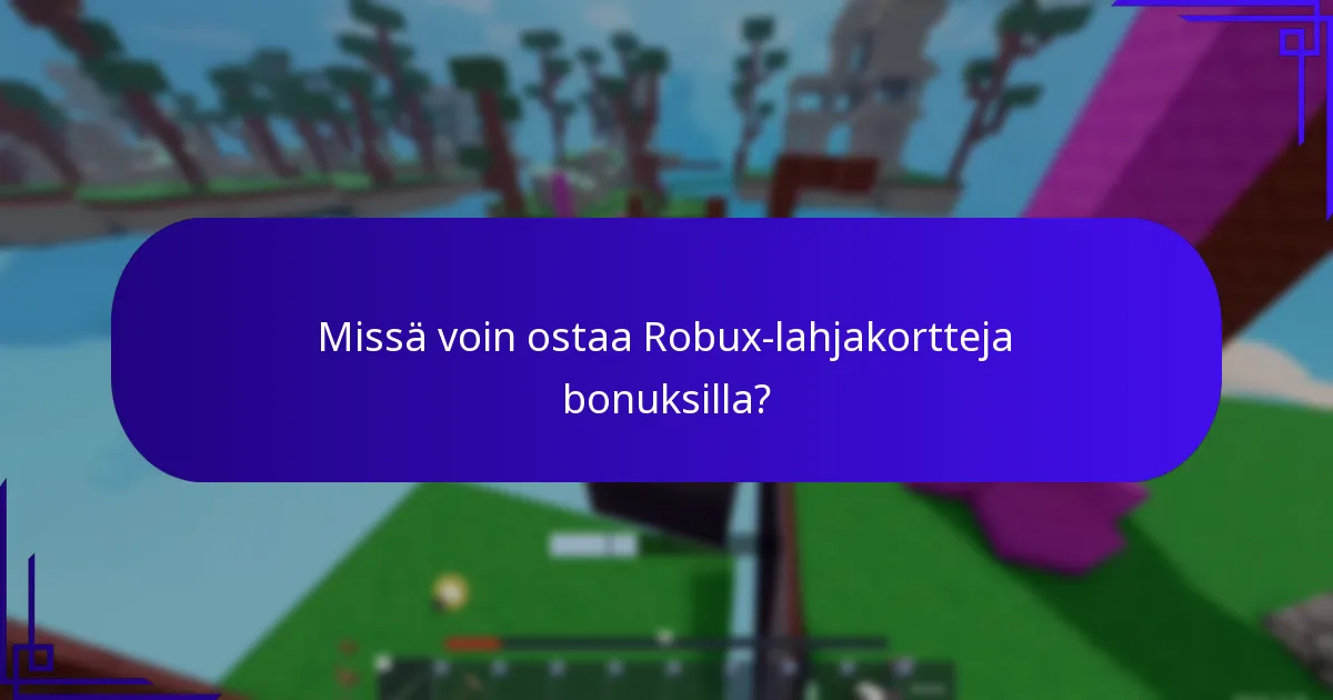 Mitkä mainoskoodit voidaan käyttää Robux-lahjakorteille?