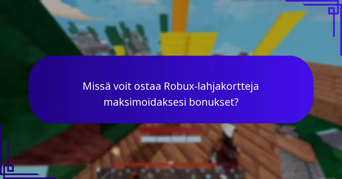 Mitkä juhlaesineet voidaan saada Robux-lahjakorttibonusten kautta?